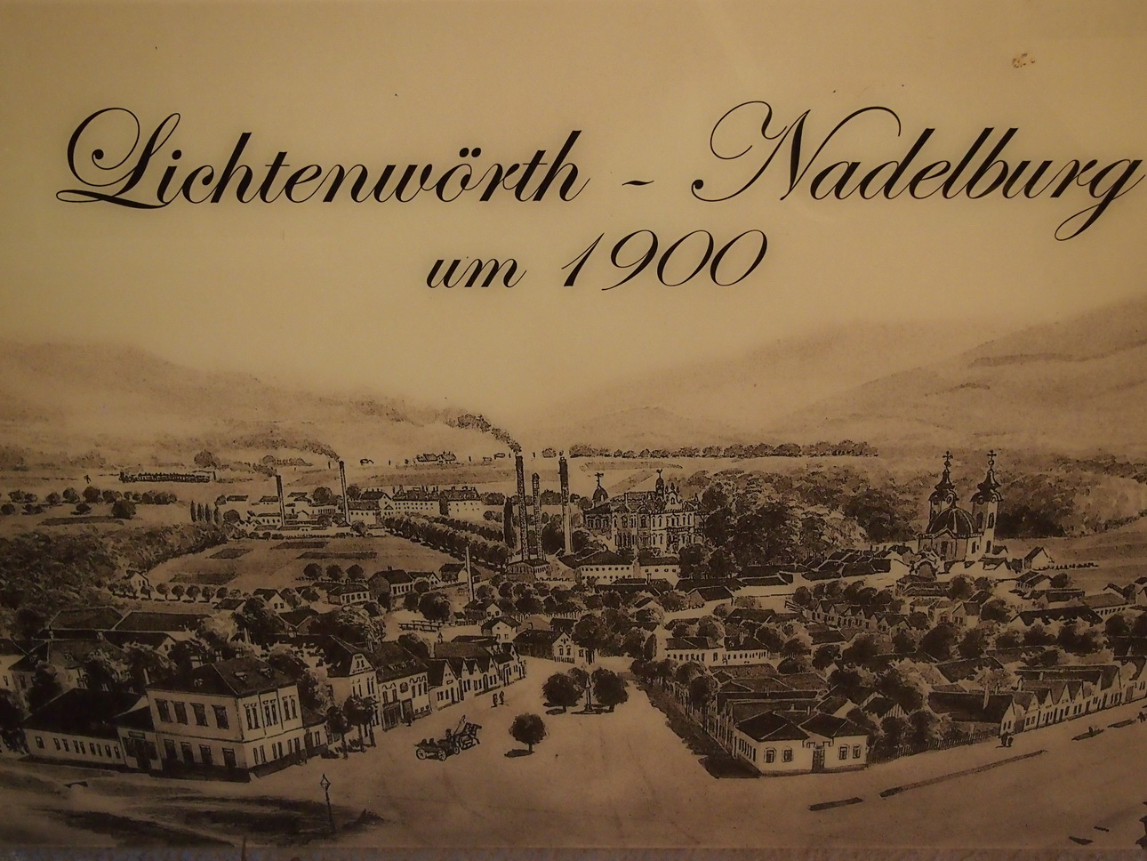 Historische Abbildung der Nadelburg in Lichtenwörth © Archiv Nadelburg